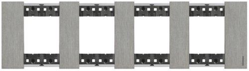 Рамка универсальная Legrand BTicino Living Now 4-м. 8 мод. металл сталь картинка